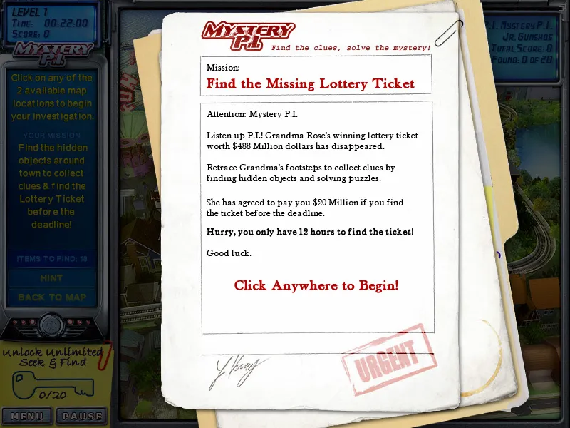 Mystery P.I.™ - The Lottery Ticket中文版下载